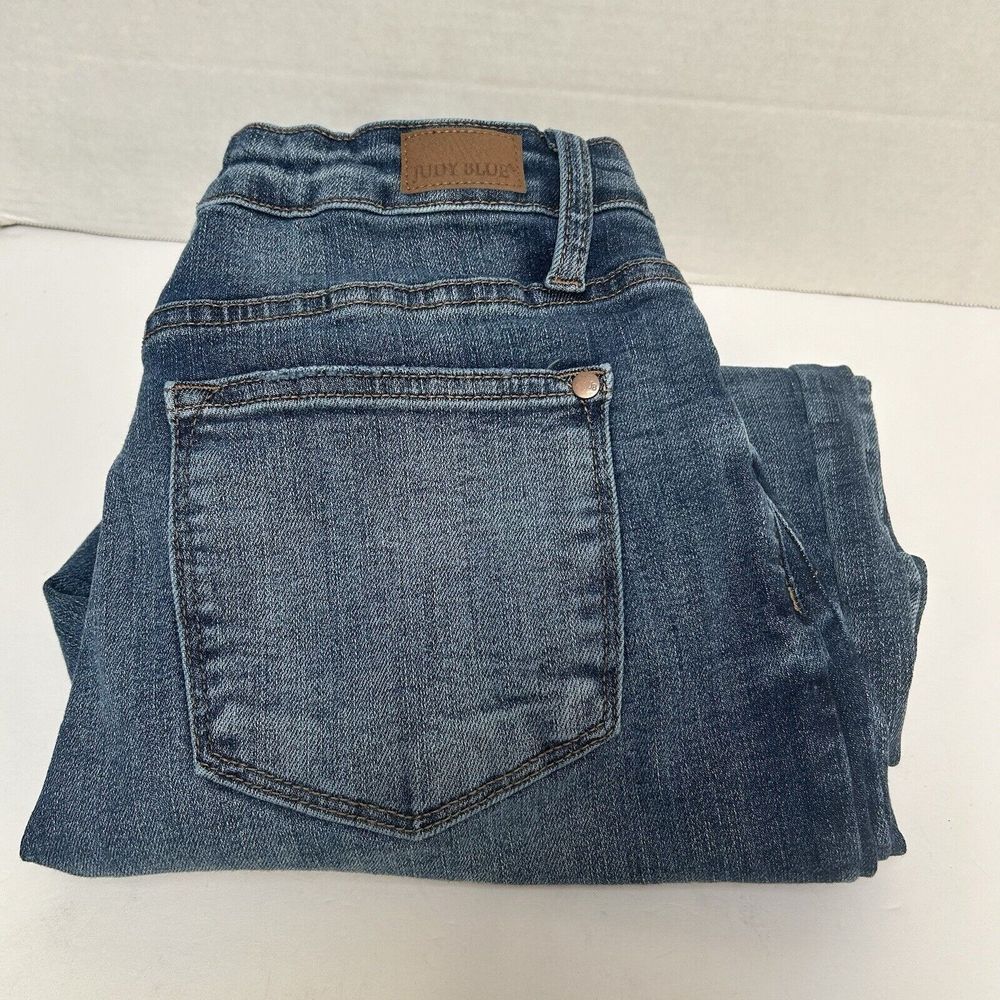 Judy Blue Hi-Rise Cropped Wide‎ Leg Jean Vintage Wash Style #88592 Size 9/29